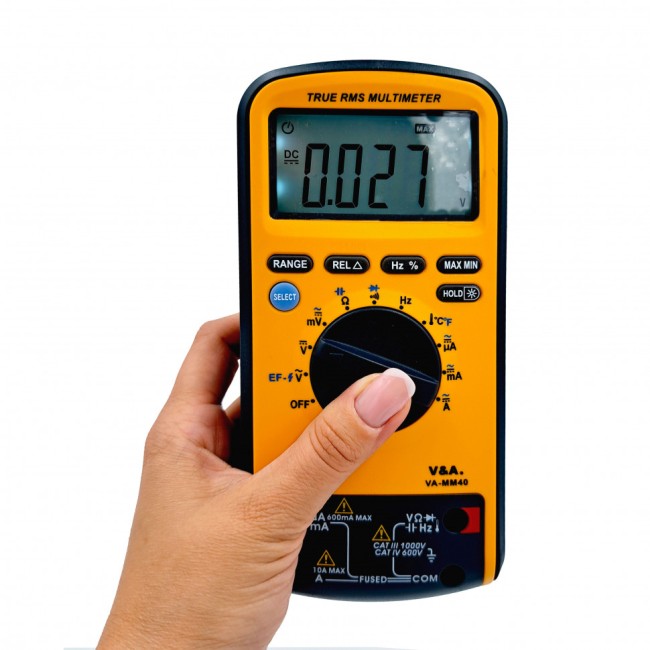 Мультиметр цифровой с повышенной защитой VA-MM40 Мультиметр цифровой с повышенной защитой VA-MM40