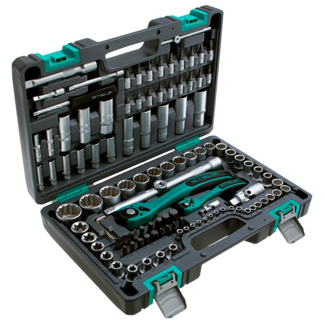 Набор инструментов 1/2", 1/4", CrV 109 предмета Stels