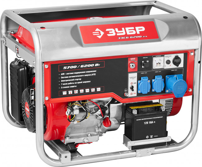 Бензиновый генератор с автозапуском ЗЭСБ-6200-ЭА ЗУБР Бензиновый генератор с автозапуском ЗЭСБ-6200-ЭА ЗУБР