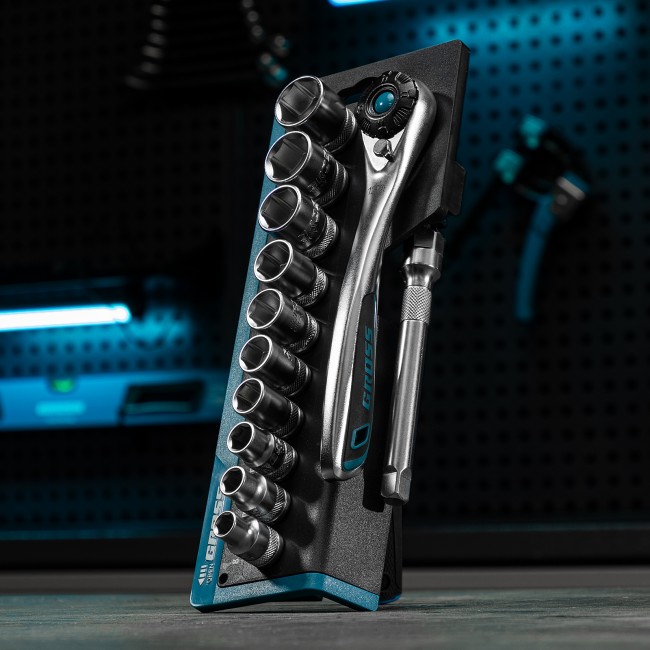 Набор торцевых головок 3/8", CrV 12 предметов Gross Набор торцевых головок 3/8", CrV 12 предметов Gross