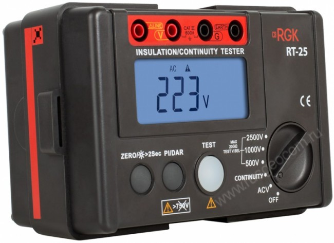 Цифровой мегаомметр RGK RT-25