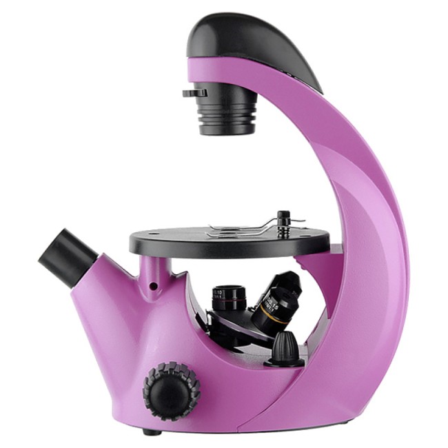 Микроскоп школьный Микромед Эврика 40x-320x инвертированный (аметист)