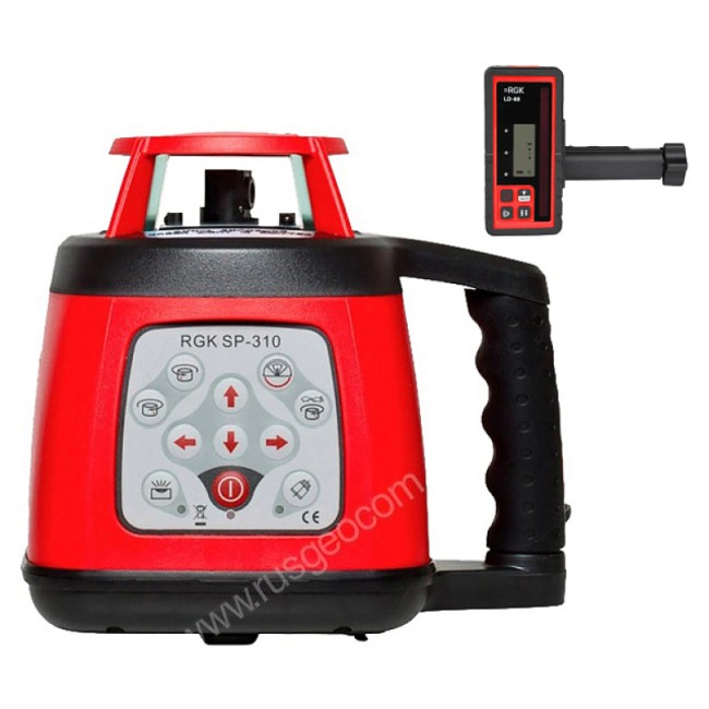 Комплект: ротационный нивелир RGK SP-310 + миллиметровый приёмник излучения RGK LD-88