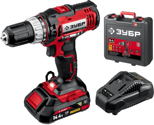 Дрель-шуруповерт ДШЛ-145-21 ЗУБР 1 АКБ Дрель-шуруповерт ДШЛ-145-21 ЗУБР 1 АКБ
