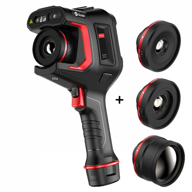 Тепловизор Guide H3 с поверкой в комплекте с широкоугольным 44° x 34°, высокотемпературным и телеобъективом 7° x 5° Тепловизор Guide H3 с поверкой в комплекте с широкоугольным 44° x 34°, высокотемпературным и телеобъективом 7° x 5°