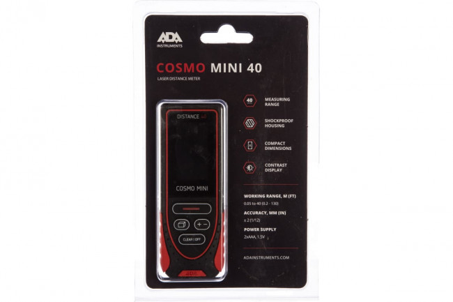 Лазерный дальномер ADA COSMO Mini 40 с поверкой