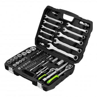 Набор инструмента 1/2", 1/4" 83 предмета Сибртех Набор инструмента 1/2", 1/4" 83 предмета Сибртех