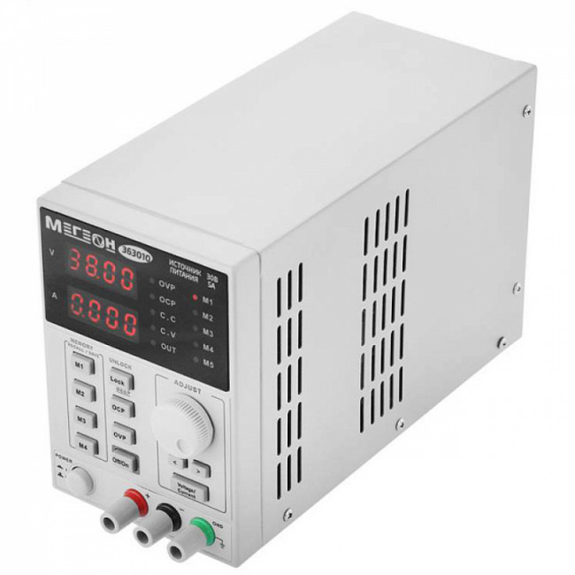 Одноканальный программируемый линейный источник питания МЕГЕОН 363010 Одноканальный программируемый линейный источник питания МЕГЕОН 363010