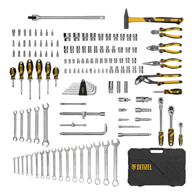 Набор инструментов 1/2", 1/4", 3/8" 144 предмета Denzel