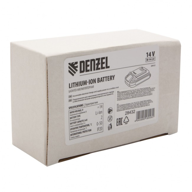 Батарея аккумуляторная IB-14-2.0, 14 В, 2.0 Ач Denzel Батарея аккумуляторная IB-14-2.0, 14 В, 2.0 Ач Denzel