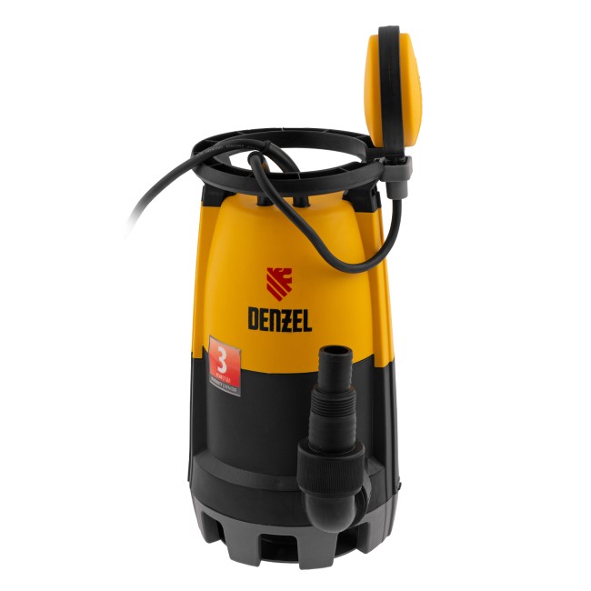 Дренажный насос для чистой и грязной воды DP-600S, 600 Вт, напор 7 м, 13000 л/ч Denzel Дренажный насос для чистой и грязной воды DP-600S, 600 Вт, напор 7 м, 13000 л/ч Denzel
