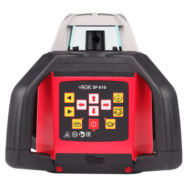 Комплект: ротационный нивелир RGK SP-610 + штатив, рейка