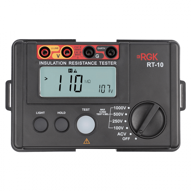 Цифровой мегаомметр RGK RT-10 Цифровой мегаомметр RGK RT-10