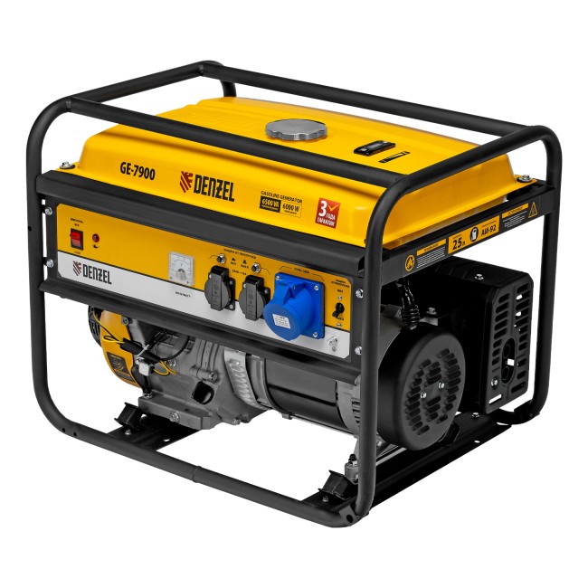 Генератор бензиновый GE 7900, 6.5 кВт Denzel
