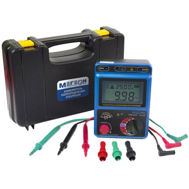 Измеритель сопротивления изоляции (мегаомметр) МЕГЕОН 13126 с поверкой