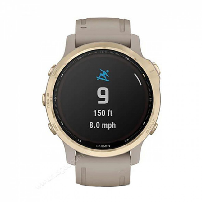 Часы Garmin Fenix 6S Pro Solar золотистый с песочным ремешком Часы Garmin Fenix 6S Pro Solar золотистый с песочным ремешком