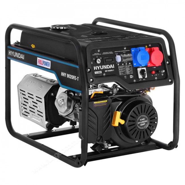 Бензиновый генератор Hyundai HHY 9020FE-T + транспортировочный комплект HOME Serie 5020-9020
