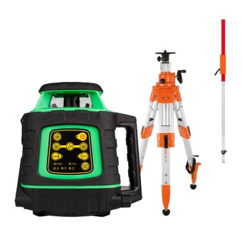 Комплект: ротационный нивелир AMO ROTOR 300G + штатив, рейка Комплект: ротационный нивелир AMO ROTOR 300G + штатив, рейка