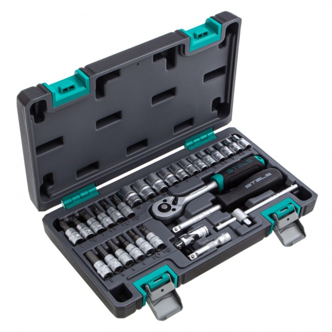 Набор инструментов, 1/4", CrV 29 предметов Stels