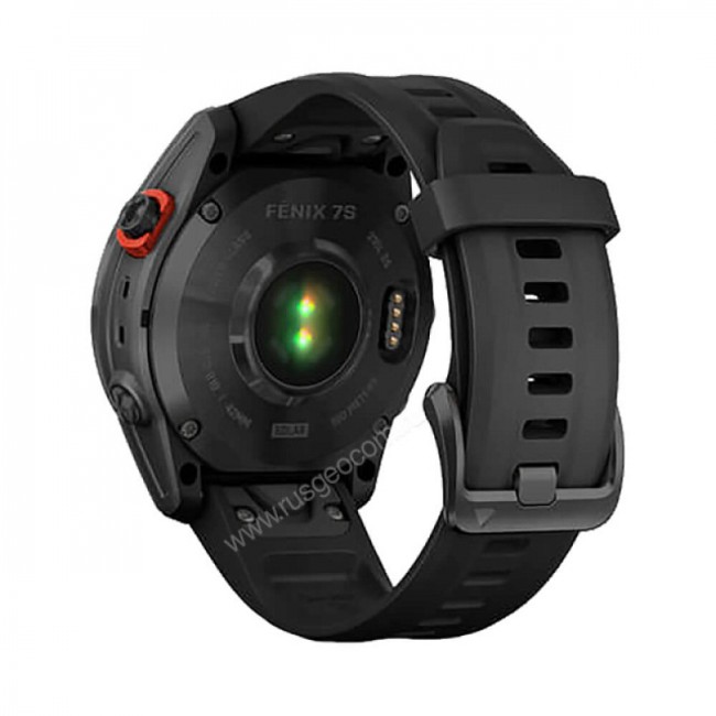 Часы Garmin Fenix 7S Solar серый с черным силиконовым ремешком Часы Garmin Fenix 7S Solar серый с черным силиконовым ремешком