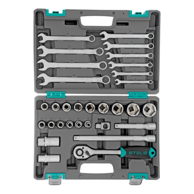 Набор инструментов, 1/2", CrV 31 предмет Stels