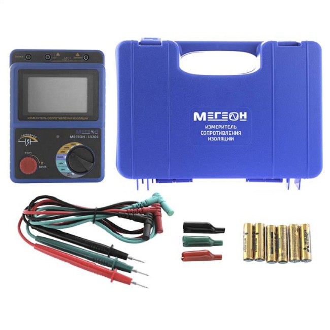 Измеритель сопротивления изоляции (Мегаомметр) МЕГЕОН 13200 с поверкой Измеритель сопротивления изоляции (Мегаомметр) МЕГЕОН 13200 с поверкой