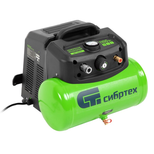 Компрессор воздушный безмаслянный BL 1100/6 1100Вт, ресивер 6 литров, 180 л/мин Сибртех Компрессор воздушный безмаслянный BL 1100/6 1100Вт, ресивер 6 литров, 180 л/мин Сибртех