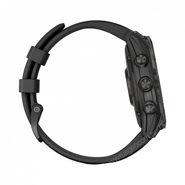 Часы Garmin Fenix 7 Sapphire Solar титановый черный DLC с черным ремешком Часы Garmin Fenix 7 Sapphire Solar титановый черный DLC с черным ремешком