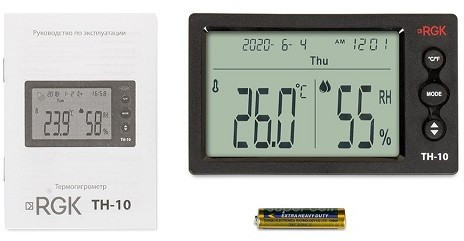 Термогигрометр RGK TH-10 с поверкой