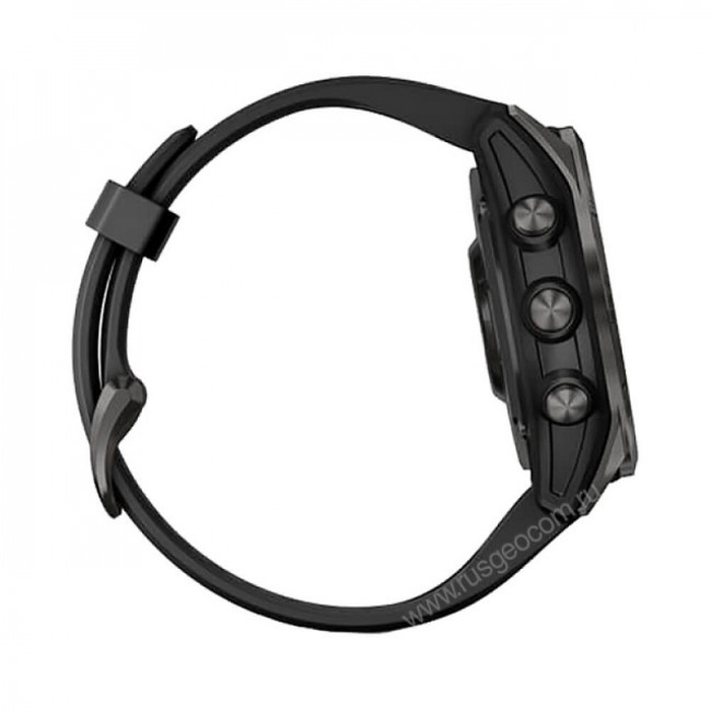 Часы Garmin Fenix 7S Sapphire Solar титановый угольно-серый DLC с силиконовым ремешком Часы Garmin Fenix 7S Sapphire Solar титановый угольно-серый DLC с силиконовым ремешком