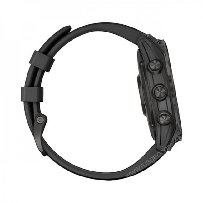 Часы Garmin Fenix 7 Sapphire Solar титановый серый DLC с черным ремешком Часы Garmin Fenix 7 Sapphire Solar титановый серый DLC с черным ремешком