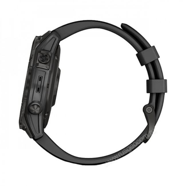 Часы Garmin Fenix 7 Sapphire Solar титановый серый DLC с черным ремешком Часы Garmin Fenix 7 Sapphire Solar титановый серый DLC с черным ремешком