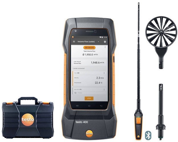 Комплект Testo 400 для вентиляции с зондом с обогреваемой струной